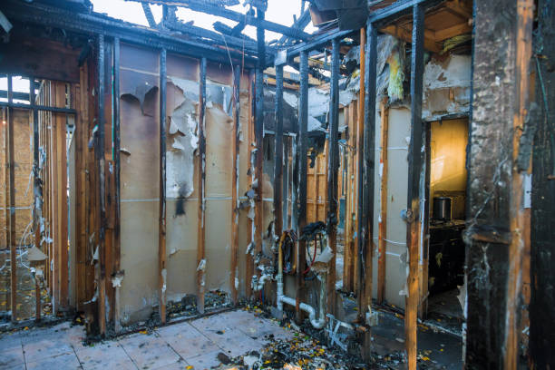 Professional Fire Damage Restoration technician working in Owosso, MI